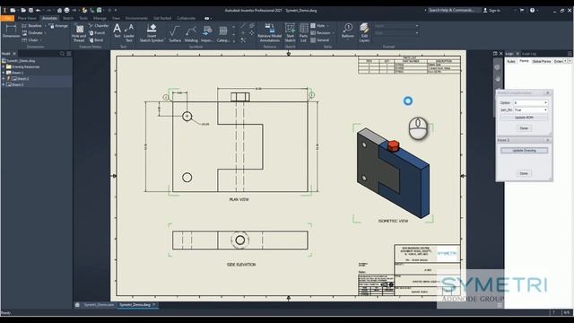 Autodesk Inventor 2021 - ILogic Drawings