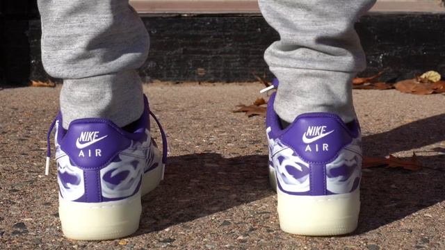 Purple Skeleton Air Force 1 Low On Feet & Review смотреть онлайн