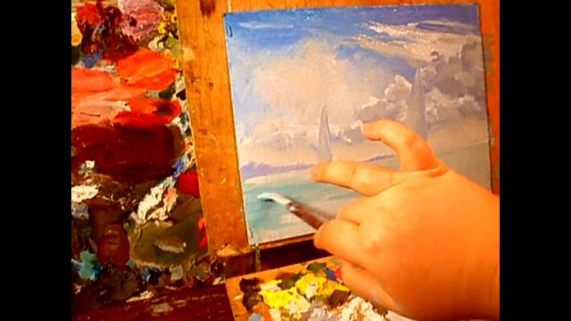 Живопись масляными красками. Морской пейзаж. Oil Painting. Seascape