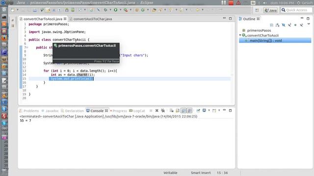 como convertir carateres a código ASCII en java смотреть онлайн