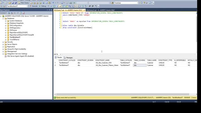 How to generate drop Unique Constraint scripts in SQL Server Database - SQL Server Tutorial Part 99 смотреть онлайн