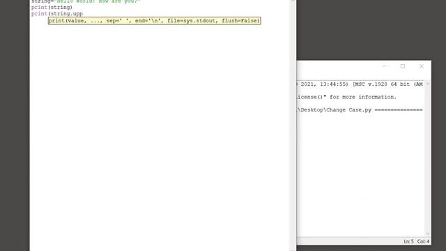 Python Strings - Change case of string смотреть онлайн