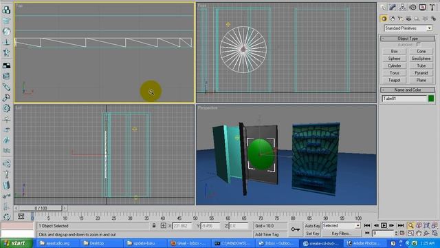 3Ds Max Tutorial - Create CD, DVD, and The Box - Part 3 смотреть онлайн