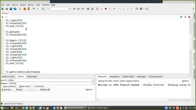 Python Tutorial in Tamil | Drawing using Turtle Module - Part 1 смотреть онлайн