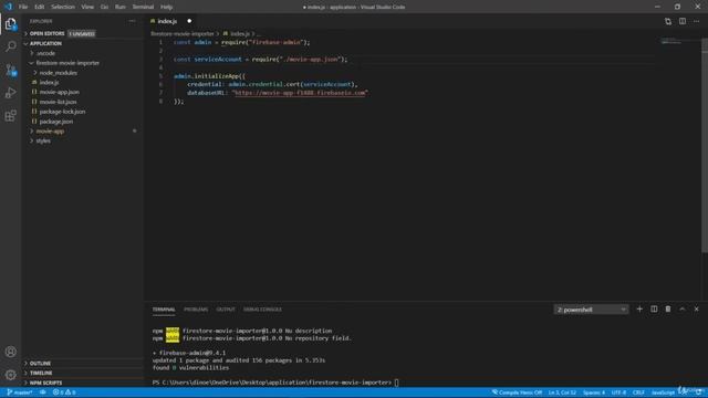 4.3 Creating firebase importing script with node смотреть онлайн
