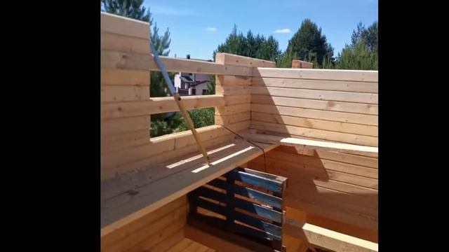 Дом из профилированного бруса 8 на 10 м. Дом в 1, 5 этажа. смотреть онлайн