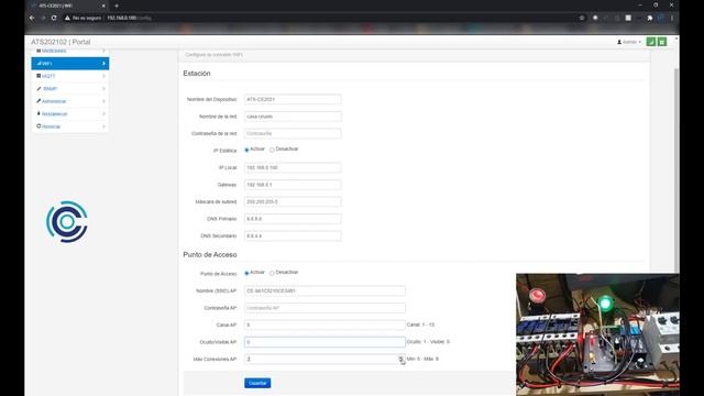 Dispositivo de Transferencia Automática ATS IoT pagina web con medición de V F SNMP MQTT WiFi смотреть онлайн