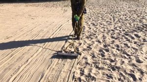 Пляжные грабли (трал) с поисковыми магнитами. Поисковые грабли. + Коп в воде
