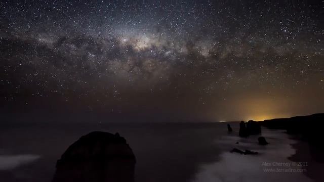 Галактика Млечный путь на ночном небе смотреть онлайн