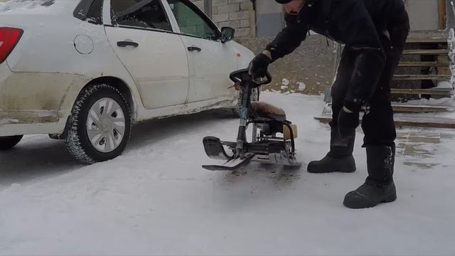 СНЕГОХОД СВОИМИ РУКАМИ ИЗ МОТОБУРА смотреть онлайн