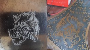 Перенос рисунка на крашенный металл при помощи копирки \ Травим царапаный рисунок