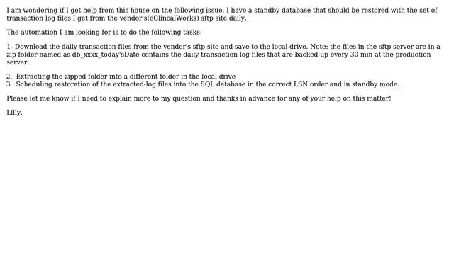 Databases: Automating database restoration of SQL Server transaction log files on standby mode смотреть онлайн