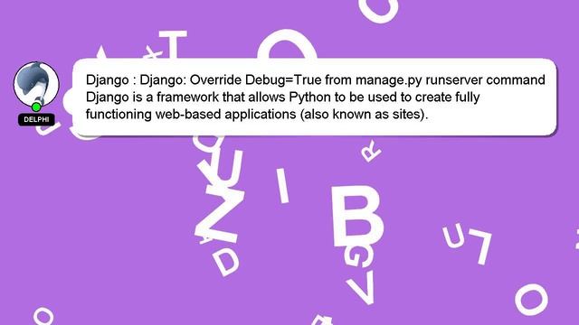 Django : Django: Override Debug=True from manage.py runserver command смотреть онлайн