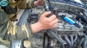 Лёха & замена ремня генератора и кондиционера Mitsubishi Carisma 1996