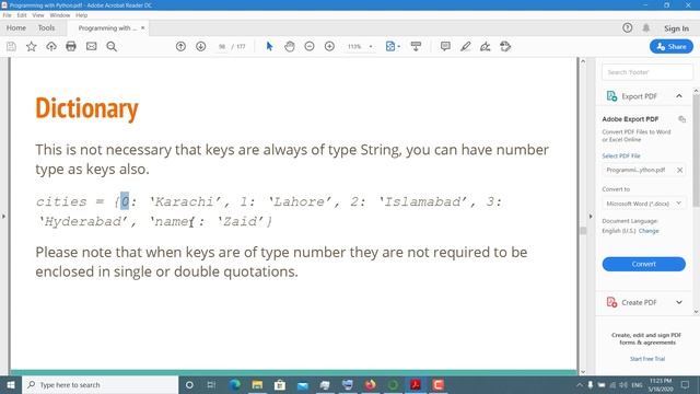 Python programming Urdu/Hindi Dictionaries in python part 1, Tutorial 10. смотреть онлайн