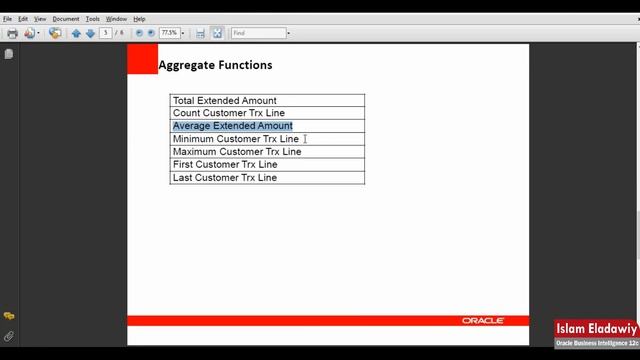 Chapter 07 Aggregate Function in BIP Reports смотреть онлайн