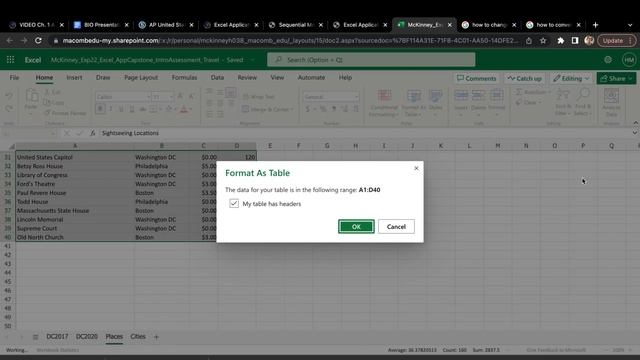 Excel Application Capstone Assessment (Chs. 1-4) (PC and Mac) [Badging Activity] смотреть онлайн