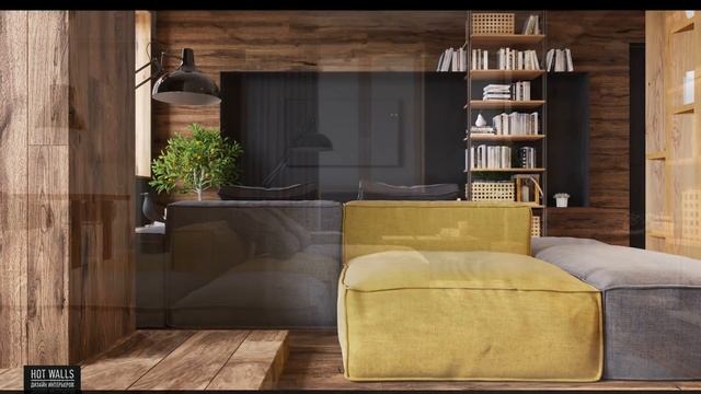 Лофт в интерьере. Типовые квартиры с дизайном в стиле лофт. смотреть онлайн