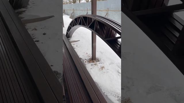 Комплект металлического навеса 6*6 арочного типа для двух автомобилей от мастерской «Спецкаркас»