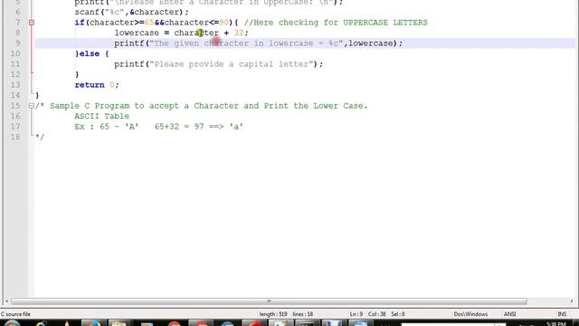 C PROGRAM TO CONVERT UPPERCASE CHARACTER TO LOWERCASE CHARACTER смотреть онлайн