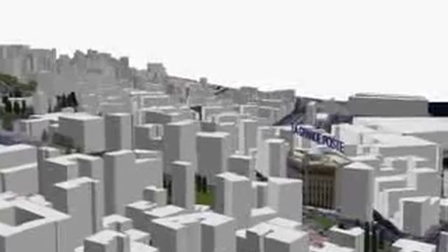 3D Analyst, vue 3d Alger Centre, ArcGIS. смотреть онлайн