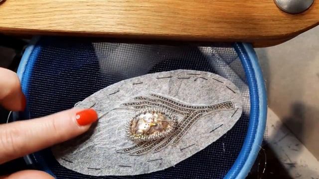 Брошь с абалоном.Как я делала кабошон из бусины. #Расширяем круг смотреть онлайн