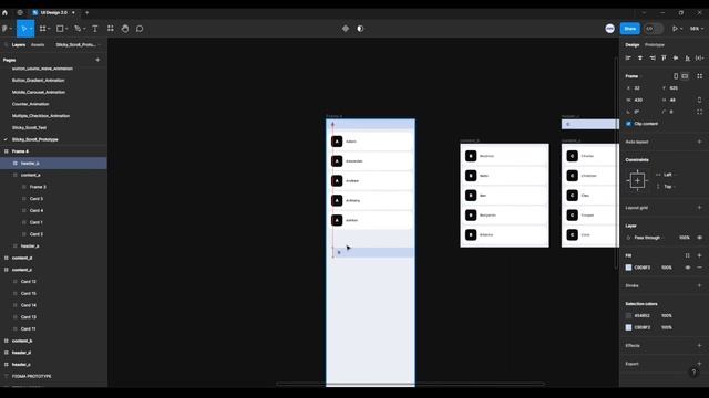 Sticky Scroll | Figma Prototype смотреть онлайн