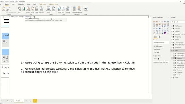 DAX Language - ALL Function in Power BI смотреть онлайн