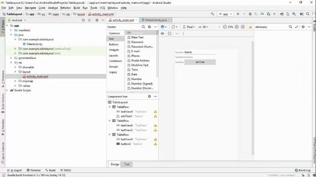 Table Layout Android Studio смотреть онлайн