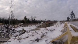 Отсыпка участка строительным мусором.