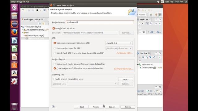 Hello World in Java with Eclipse under Linux Ubuntu -- Getting Started | JAVA Simplified 02 смотреть онлайн