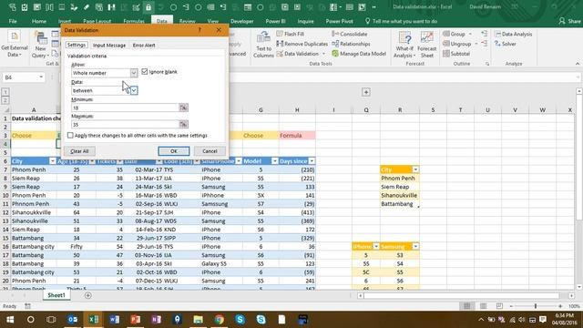 Detect existing Excel errors with data validation layering смотреть онлайн