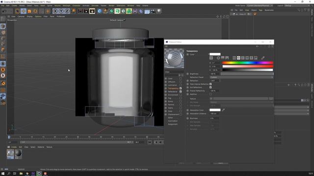 Glass Material - Cinema 4D Quick Tutorial смотреть онлайн