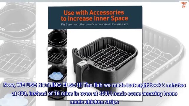 COSORI Air Fryer Accessories, Replacement 5.8QT Basket For COSORI CP158-AF, CS158-AF &