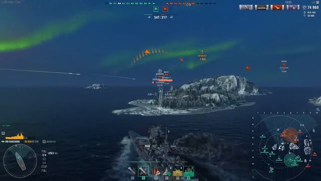 World of Warships Gascogne secondary build 214 097k damage смотреть онлайн