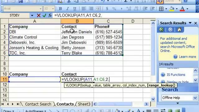 Excel 2003 Tutorial Lookup Functions Microsoft Training Lesson 30.2 - YouTube смотреть онлайн