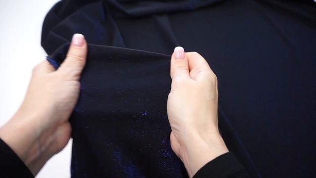 Ткань джерси с люрексом синяя CA293 смотреть онлайн
