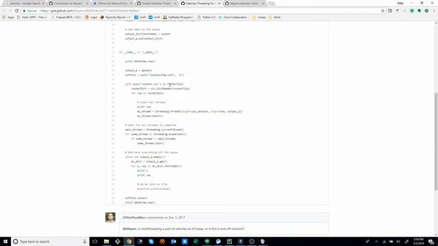 Python Netmiko Threading Example смотреть онлайн