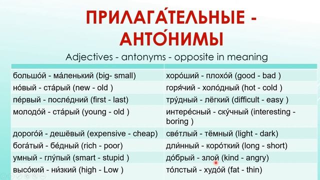 Род русских прилагательных / Gender of Russian adjectives / Lær russisk смотреть онлайн