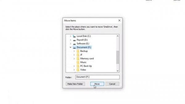 How to Change the Location of OneDrive Folder in Windows 10