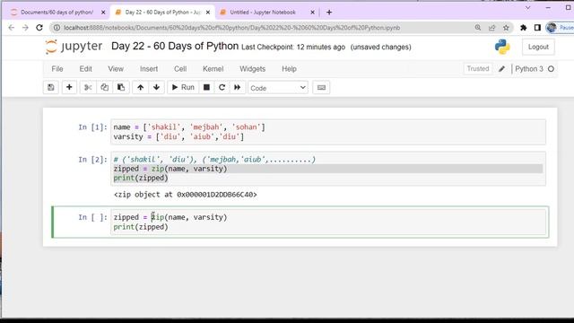 Day-22 ? 60 Days of Python | Zip() in Python | Python Bangla Tutorials Full Course смотреть онлайн