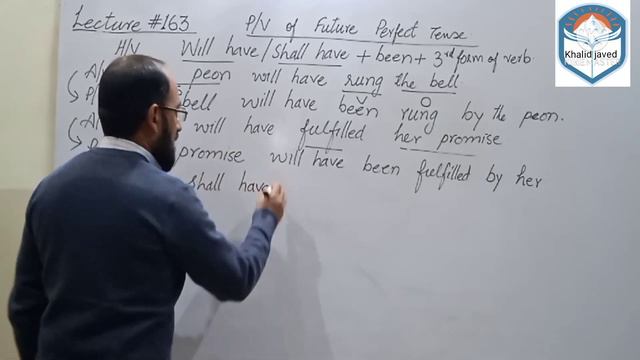 Lecture # 163 || Passive voice of Future perfect tense || مستقبل بعید کا مجہول || khalid javed. смотреть онлайн
