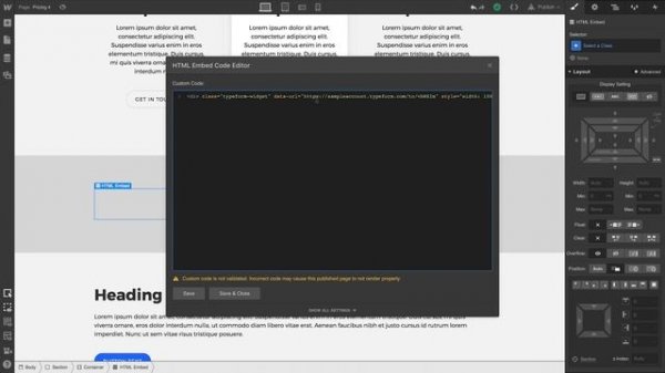 Embed custom HTML - Webflow tutorial