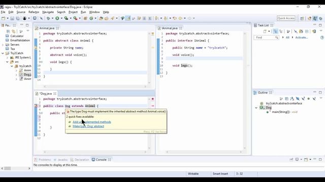 Java Abstract Class Vs Interface смотреть онлайн