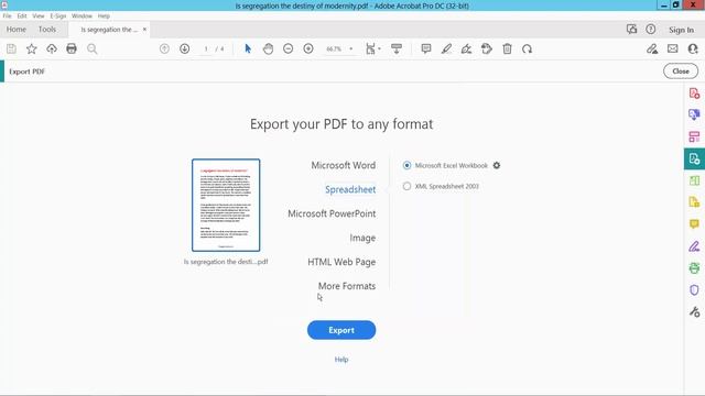 How to convert a pdf to an excel spreadsheet using Adobe Acrobat Pro DC 2022 смотреть онлайн