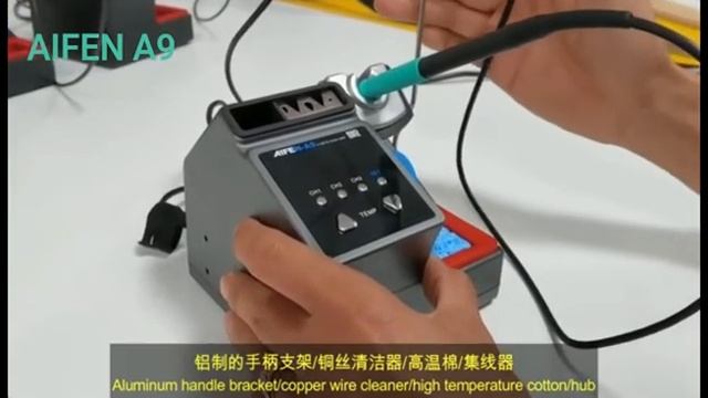 AIFEN A9 Soldering Station With C210 C115 C245 Handle Iron Tips смотреть онлайн
