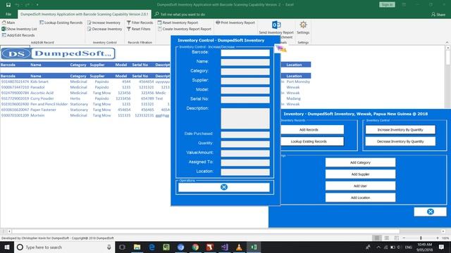 Inventory With Barcode Scanning Capability using Excel VBA (Demo) смотреть онлайн