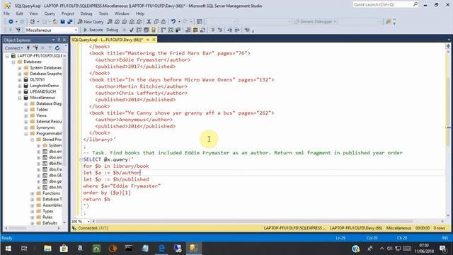 Xquery FLWOR example смотреть онлайн
