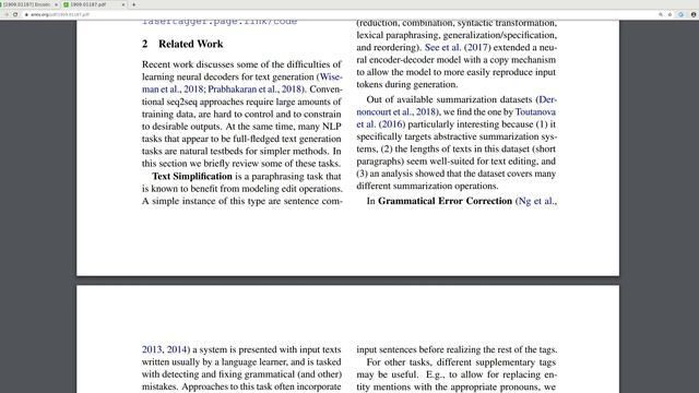 LaserTagger: Encode, Tag, Realize: High-Precision Text Editing (Reading Papers) смотреть онлайн