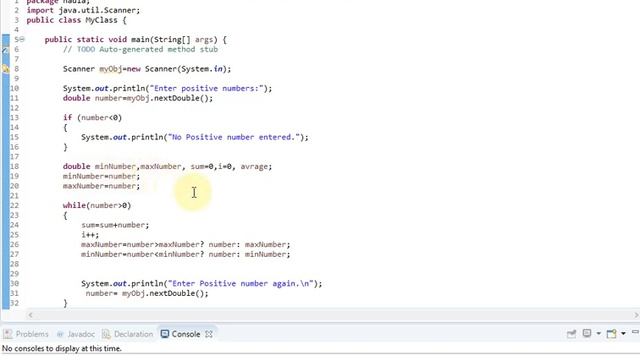 Example of While Loop-input Numbers until user enter negative number -18310#bscs6ea#java#javaexampl смотреть онлайн